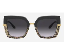 Half Print Sunglasses - Donna Icons Nero