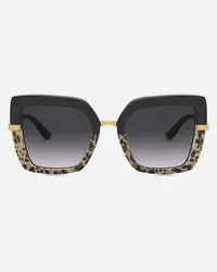 Dolce & Gabbana Half Print Sunglasses - Donna Icons Nero Generic