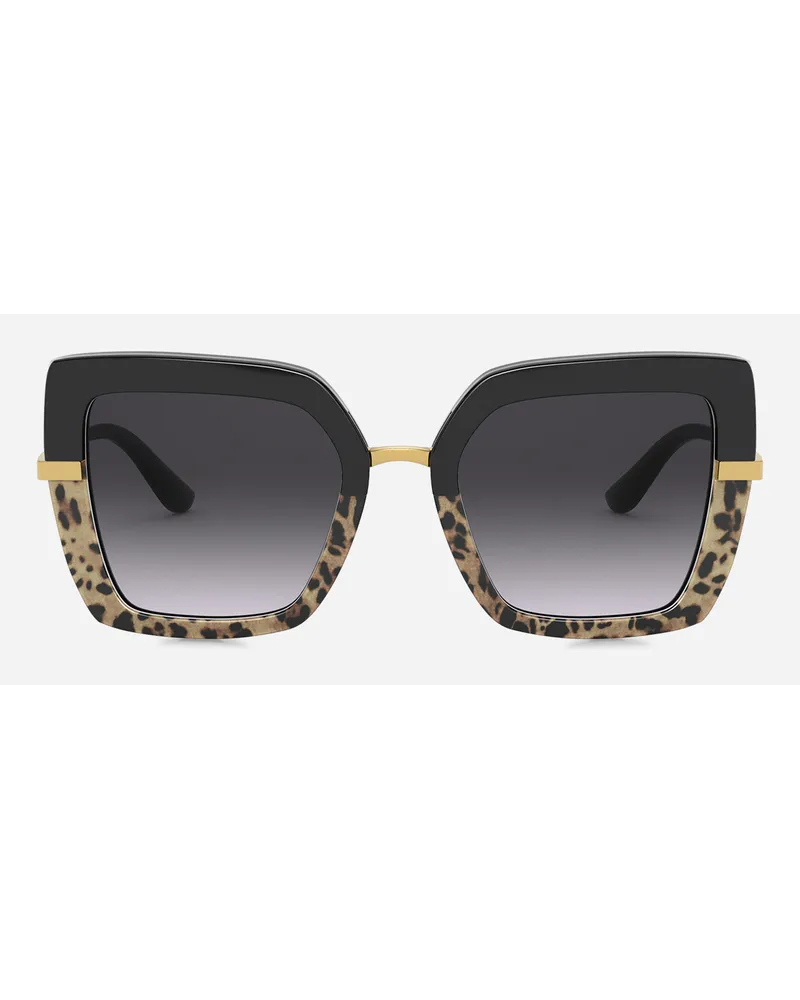 Dolce & Gabbana Half Print Sunglasses - Donna Icons Nero Generic