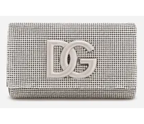 Borsa Dg Logo In Crystal Mesh - Donna Borse A Spalla E Tracolla Argento