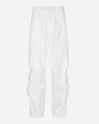 Dolce & Gabbana Pantalone Cargo In Popeline - Uomo Pantaloni E Shorts Bianco Bianco