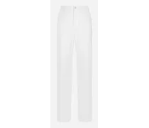 Pantalone Sartoriale In Cotone Stretch - Uomo Pantaloni E Shorts Bianco