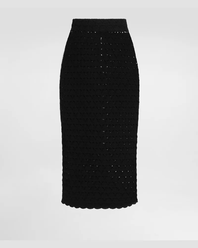 Dolce & Gabbana Gonna In Crochet - Donna Gonne Nero Nero