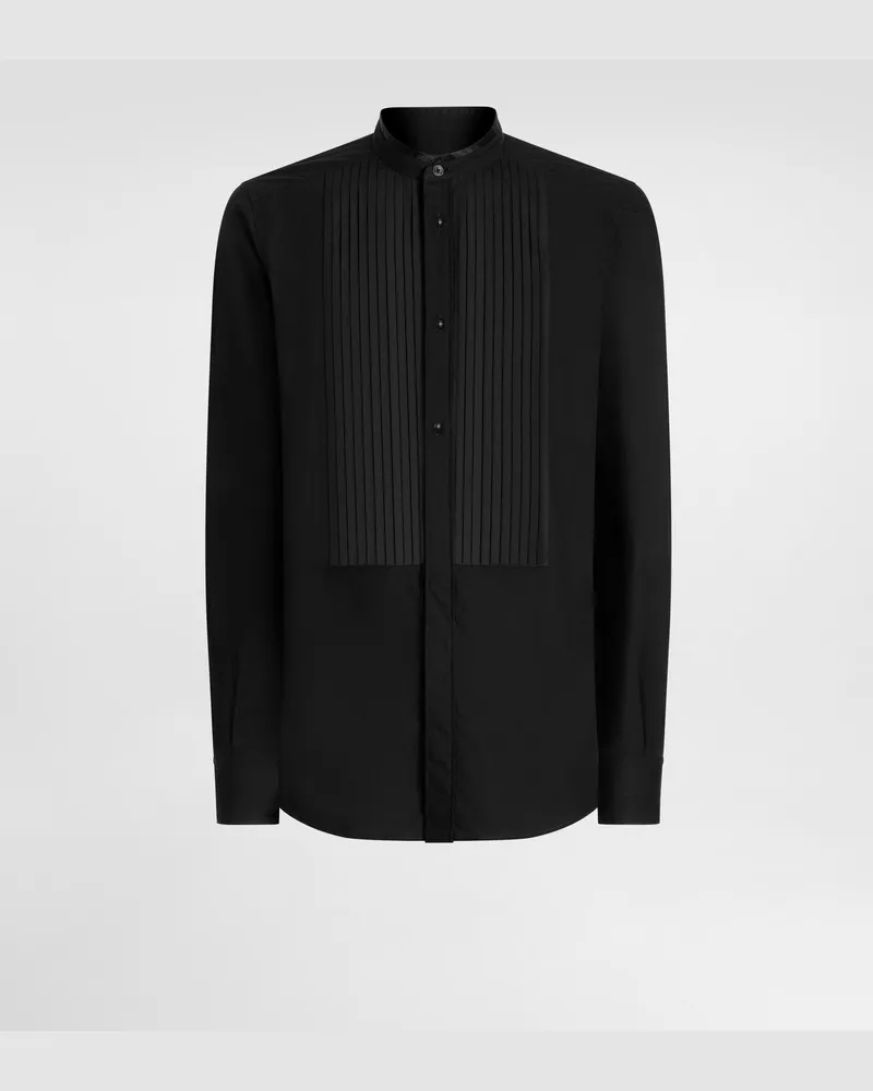 Dolce & Gabbana Camicia Gold In Cotone Supima - Uomo Camicie Nero Cotone Nero