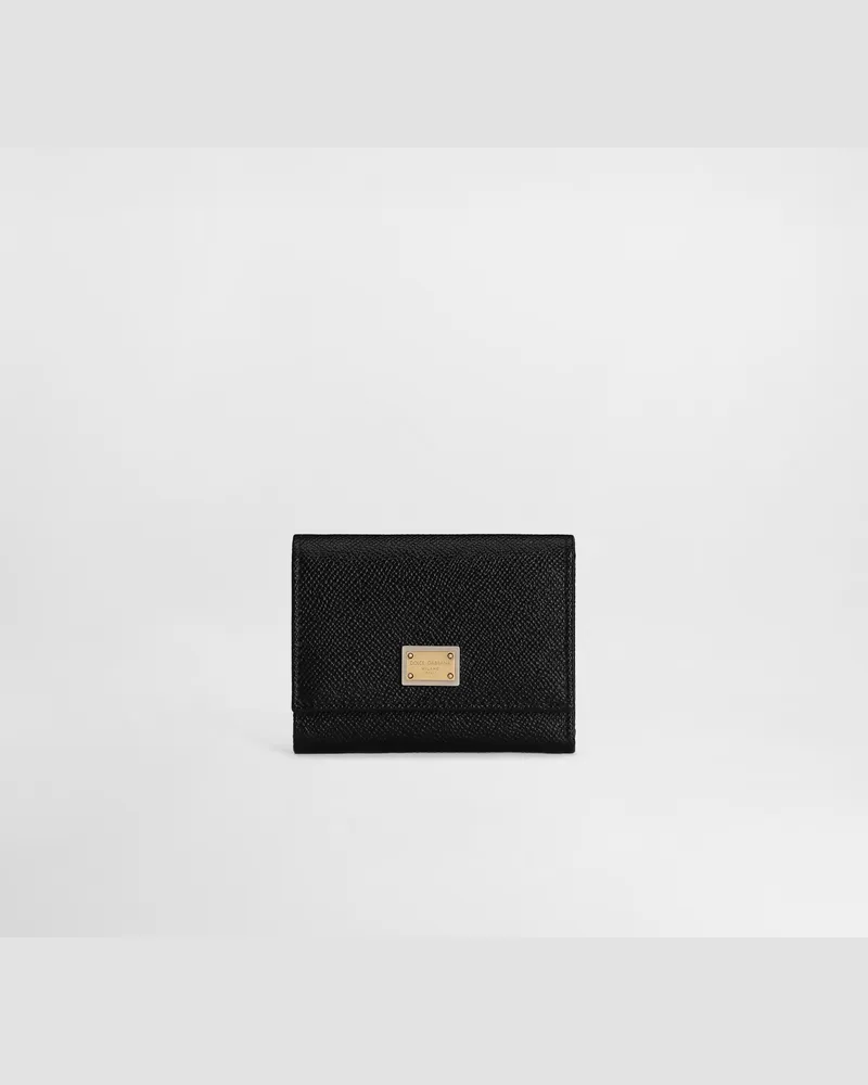 Dolce & Gabbana Portafoglio In Vitello Dauphine - Donna Portafogli E Piccola Pelletteria Nero Pelle Nero