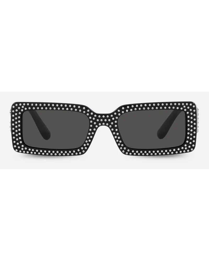Dolce & Gabbana Occhiali Da Sole Dg Crystal - Donna Nero Acetato Generic