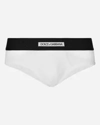 Dolce & Gabbana Slip Brando Jersey Cotone Bielastico - Uomo Intimo E Loungewear Bianco Cotone Bianco