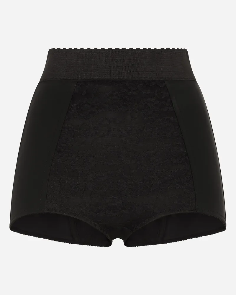 Dolce & Gabbana Culotte In Guaina Jacquard E Raso - Donna Pantaloni E Shorts Nero Nero