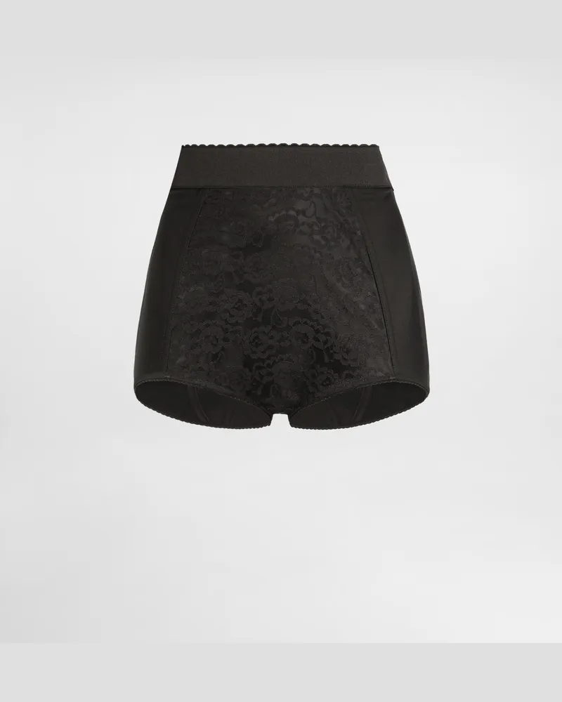 Dolce & Gabbana Culotte In Guaina Jacquard E Raso - Donna Pantaloni E Shorts Nero Nero