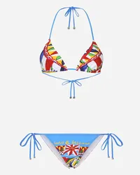 Dolce & Gabbana Bikini A Triangolo Stampa Carretto - Donna Beachwear Stampa Carretto Tessuto Carretto