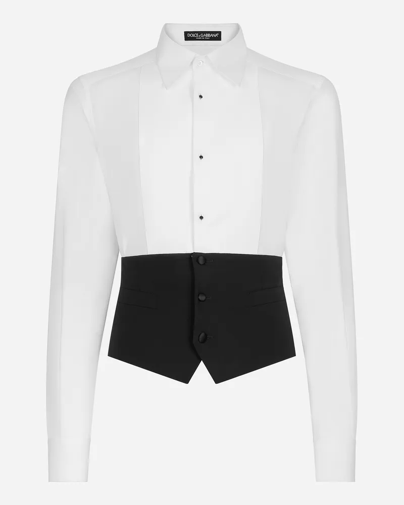 Dolce & Gabbana Camicia Tuxedo Con Parte Inferiore Gilet - Uomo Camicie Multicolore Variante