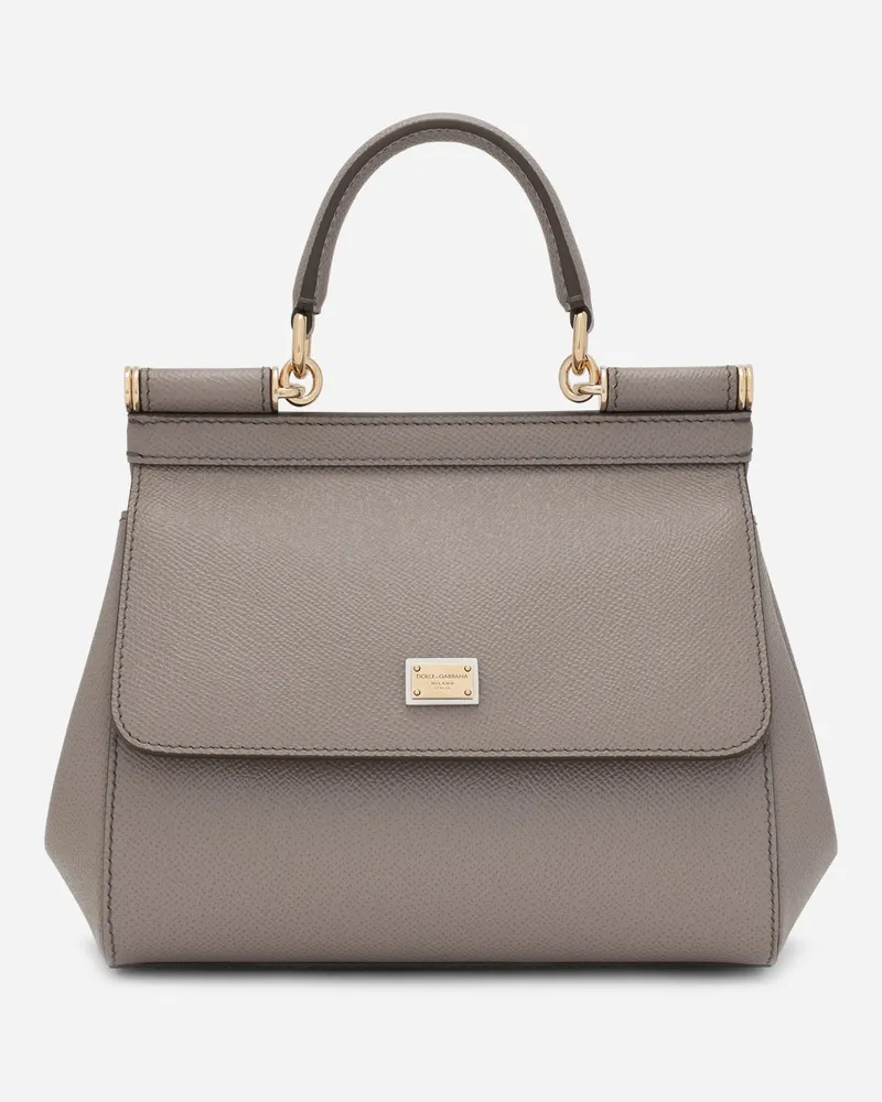 Dolce & Gabbana Borsa Sicily Piccola In Pelle Dauphine - Donna Borse A Mano Beige Beige
