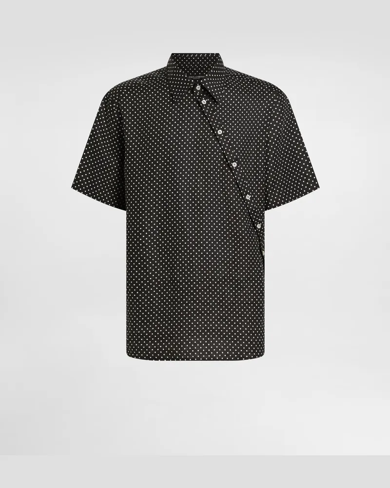 Dolce & Gabbana Camicia In Lino Stampa Pois - Uomo Camicie Multicolore Multicolore