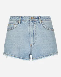 Dolce & Gabbana Shorts In Denim Di Cotone - Donna Denim Multicolore Variante