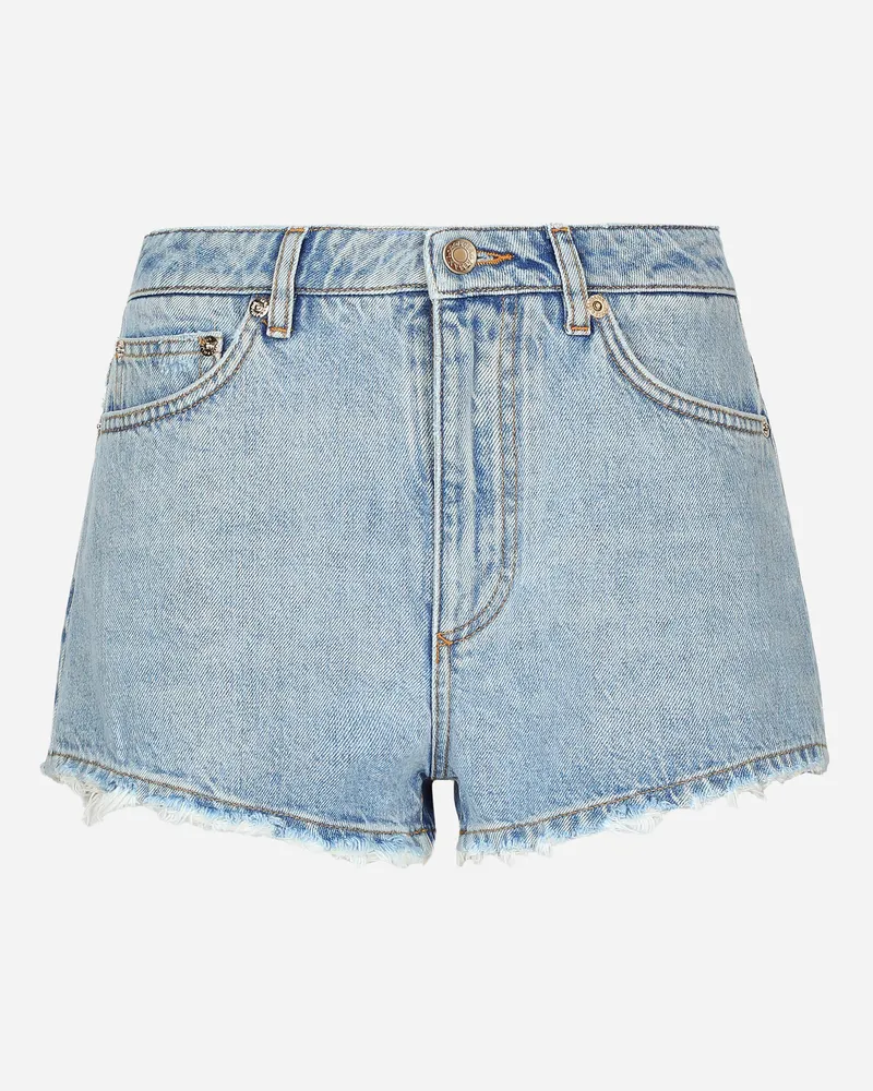 Dolce & Gabbana Shorts In Denim Di Cotone - Donna Denim Multicolore Variante