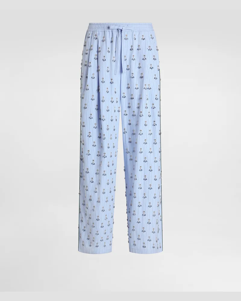 Dolce & Gabbana Pantaloni Vanity Con Ricamo - Uomo Pantaloni E Shorts Multicolore Variante