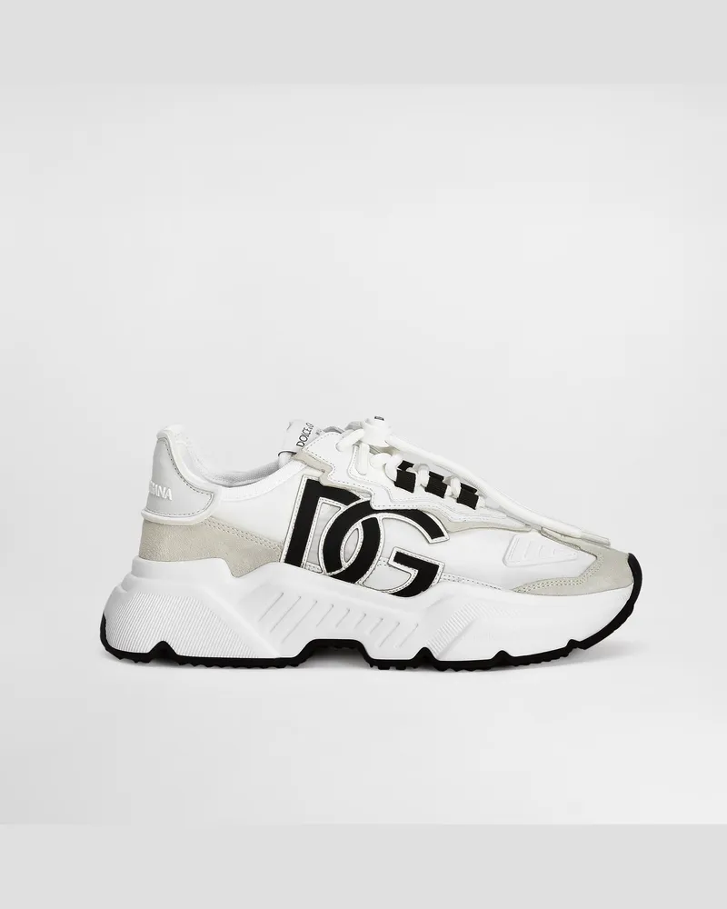 Dolce & Gabbana Sneakers Daymaster In Mix Materiali - Donna Sneaker Bianco Tessuto Bianco