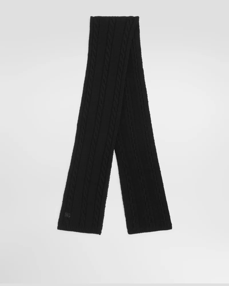 Dolce & Gabbana Sciarpa In Maglia - Donna Sciarpe E Foulard Nero Nero