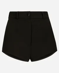 Dolce & Gabbana Culotte A Vita Alta In Lana - Donna Pantaloni E Shorts Nero Nero