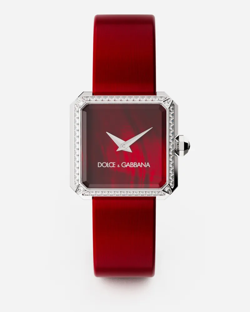 Dolce & Gabbana Sofia Steel Watch With Colorless Diamonds - Donna Orologi Rosso Rosso