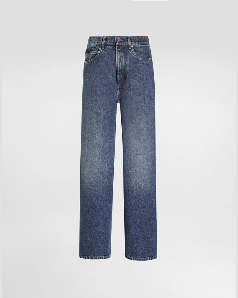 Dolce & Gabbana Pantaloni 5 Tasche In Denim - Donna Denim Multicolore Variante