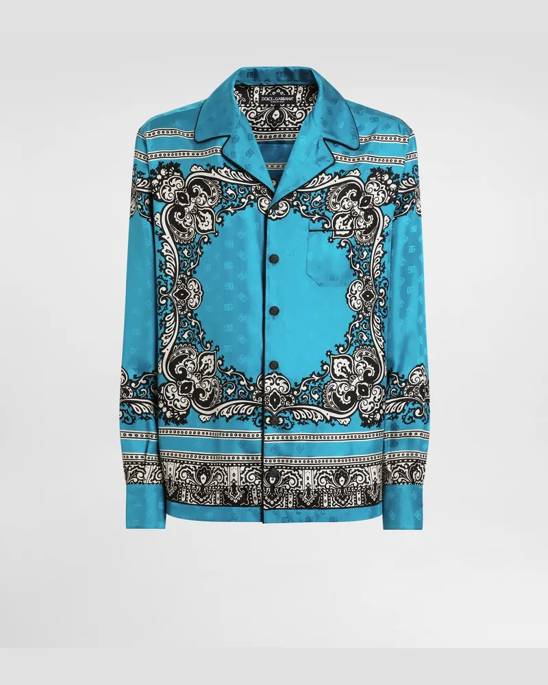 Dolce & Gabbana Camicia In Seta Con Stampa Bandana - Uomo Camicie Stampa Stampa