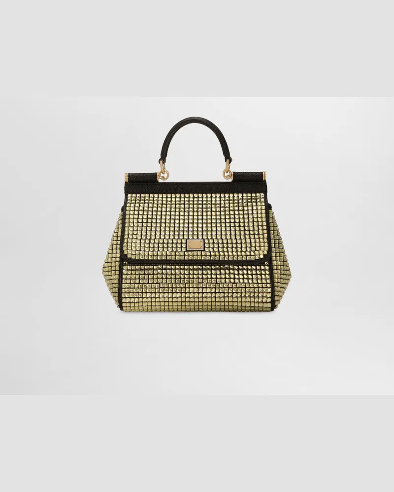 Dolce & Gabbana Borsa A Mano Sicily Media - Donna Borse A Mano Multicolore Nero