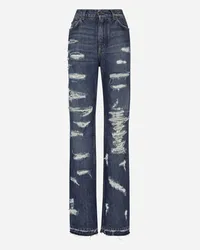 Dolce & Gabbana Jeans In Denim Con Rotture - Donna Denim Multicolore Cotone Variante