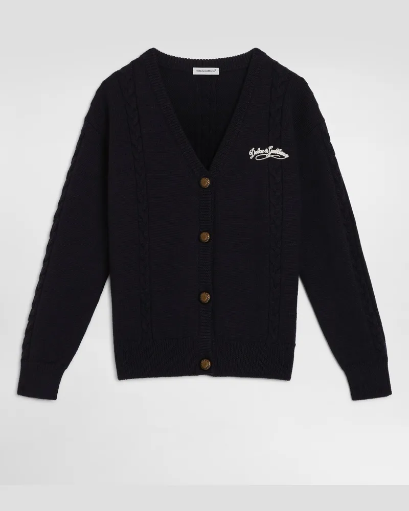 Dolce & Gabbana Cardigan In Lana Vergine - Donna Collection Blu Blu