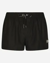 Dolce & Gabbana Boxer Corto - Uomo Beachwear Nero Tessuto Nero