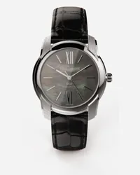 Dolce & Gabbana Dg7 Watch In Steel With Black Mother Of Pearl - Uomo Orologi Nero Nero