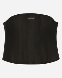 Dolce & Gabbana Bustier In Elastico Con Stecche - Uomo Cinture Nero Tessuto Nero