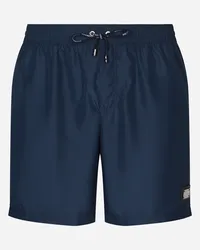 Dolce & Gabbana Boxer Lungo - Uomo Beachwear Blu Tessuto Blu