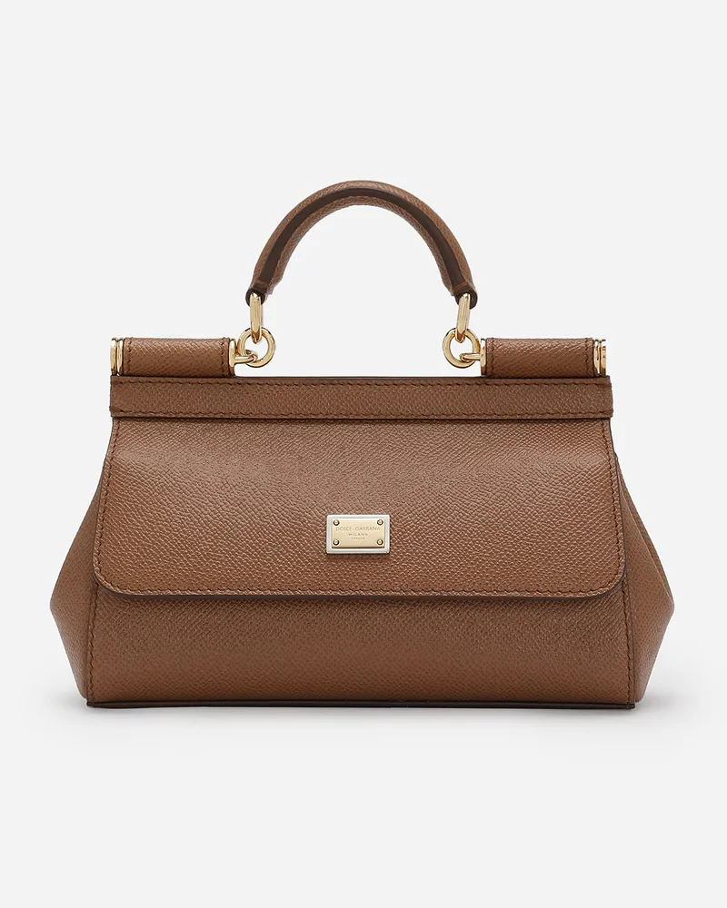 Dolce & Gabbana Borsa A Mano Sicily Piccola - Donna Borse A Mano Marrone Caramello