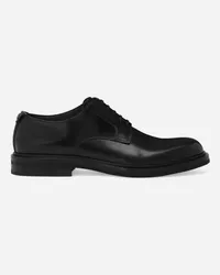 Dolce & Gabbana Derby In Pelle Di Vitello Spazzolata - Uomo Stringate Nero Pelle Nero