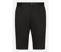 Stretch Cotton Shorts With Dg Embroidery - Uomo Pantaloni E Shorts Blu Cotone