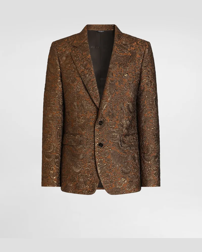 Dolce & Gabbana Giacca Monopetto Sicilia Light In Broccato - Uomo Collection 