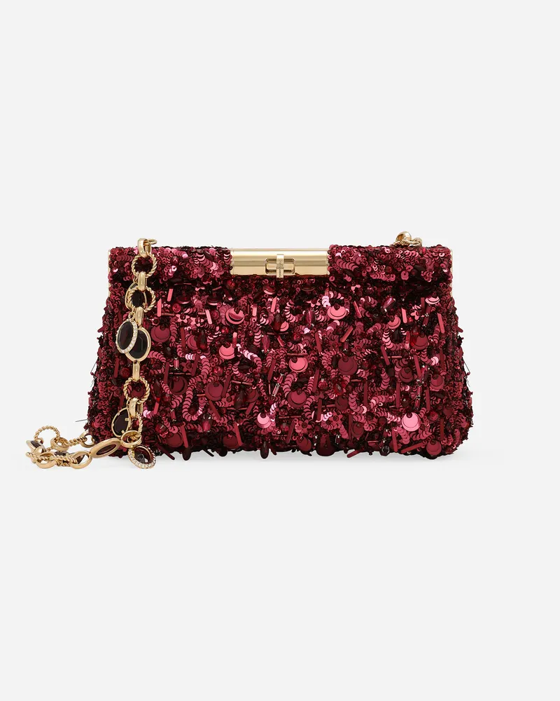 Dolce & Gabbana Borsa A Spalla Marlene Media - Donna Borse A Spalla E Tracolla Bordeaux Bordeaux