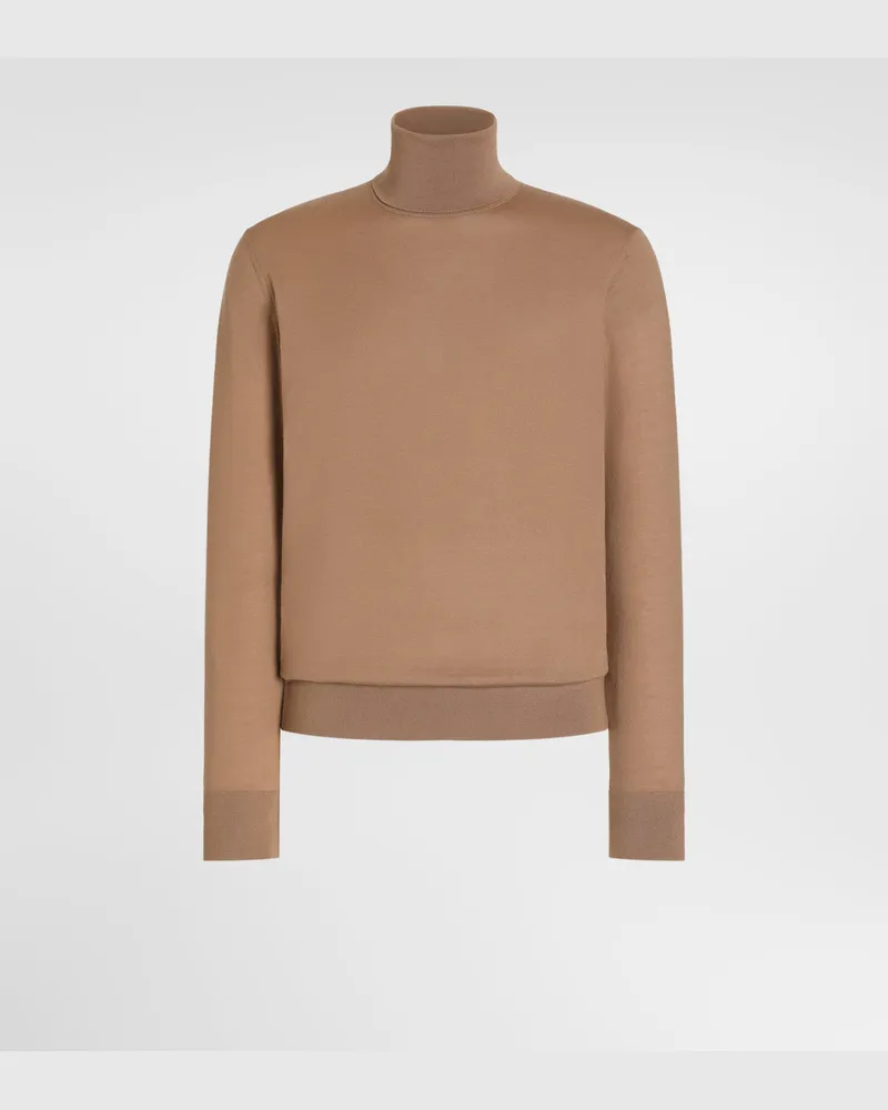 Dolce & Gabbana Dolcevita In Cashmere - Uomo Maglieria Beige Nocciola