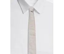 6 Cm Tie-design Silk Jacquard Blade Tie - Uomo Cravatte E Pochette Bianco