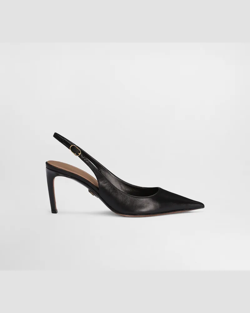 Dolce & Gabbana Slingback In Pelle Di Capretto Lucido - Donna Décolleté E Slingback Nero Nero