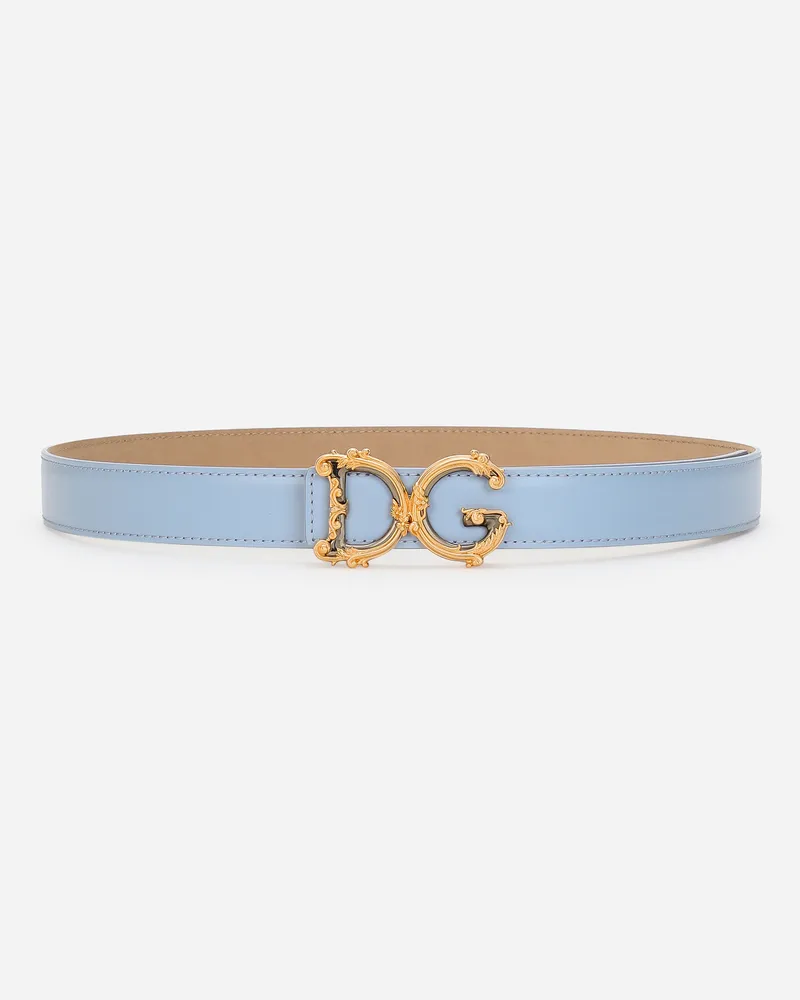 Dolce & Gabbana Cintura Dg Girls - Donna Cinture Celeste Pelle Celeste