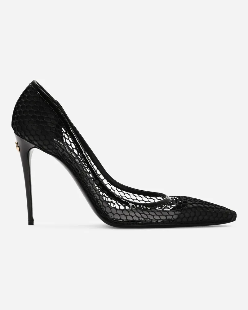 Dolce & Gabbana Décolleté In Rete E Vernice - Donna Décolleté E Slingback Nero Nero