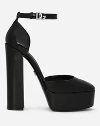 Dolce & Gabbana Platform In Pelle Di Vitello Lucida - Donna Décolleté E Slingback Nero Pelle Nero