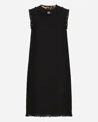 Dolce & Gabbana Abito Midi In Tweed Rachel Con Logo Dg - Donna Abiti Nero Nero