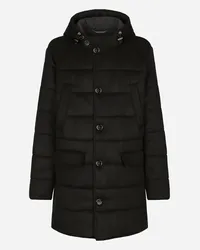 Dolce & Gabbana Parka Trapuntato In Cashmere - Uomo Cappotti E Giubbotti Nero Nero