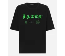 T-shirt In Cotone Con Stampa Razer - Uomo Dolcegabbana Razer Collection Nero