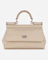 Dolce & Gabbana Borsa A Mano Sicily Piccola - Donna Borse A Mano Beige Pelle Cappuccino