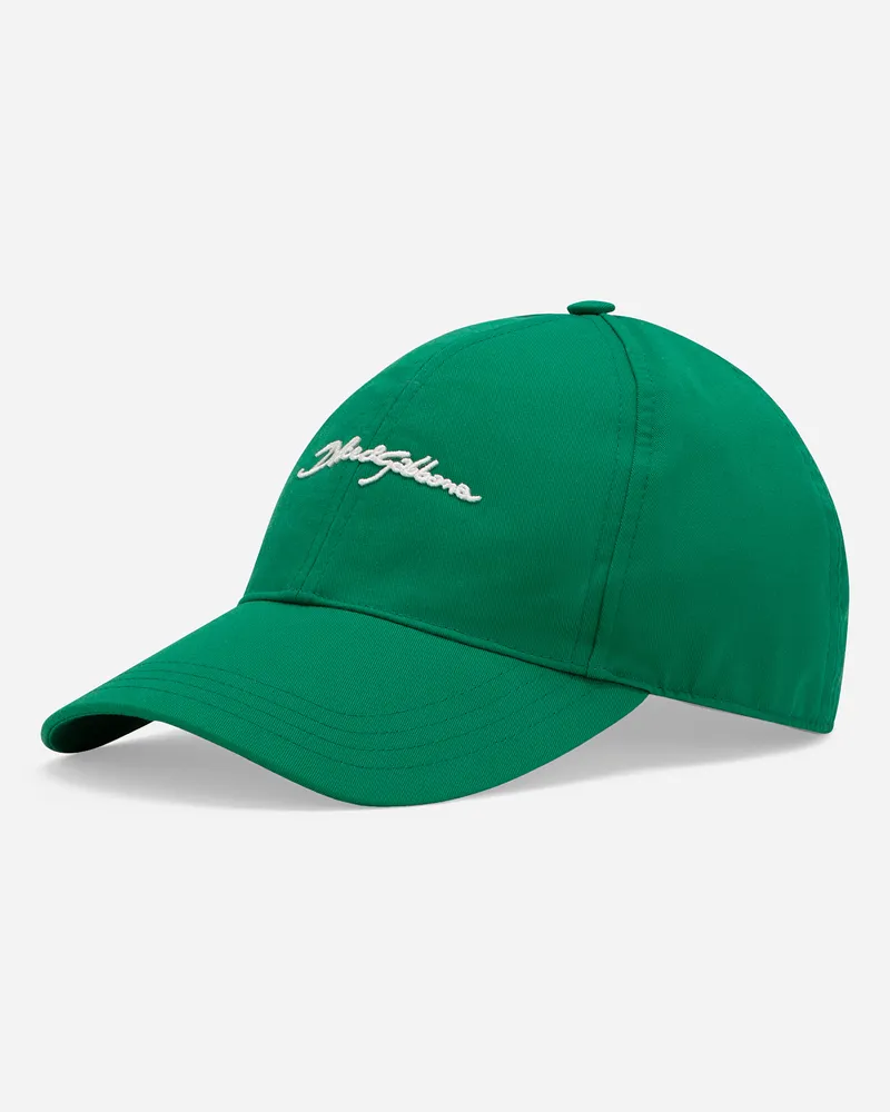 Dolce & Gabbana Cappello Baseball Logo - Uomo Cappelli E Guanti Verde Verde