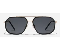 Dolce & Gabbana Gros Grain Sunglasses - Uomo Icons Oro E Nero Generic